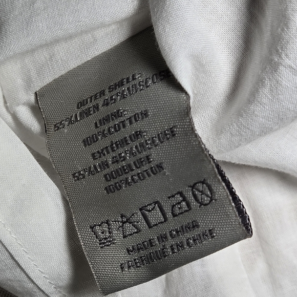 Charlie Paige Tropical Beige and White Sleeveless Womens Large Dress - Picture 7 of 9